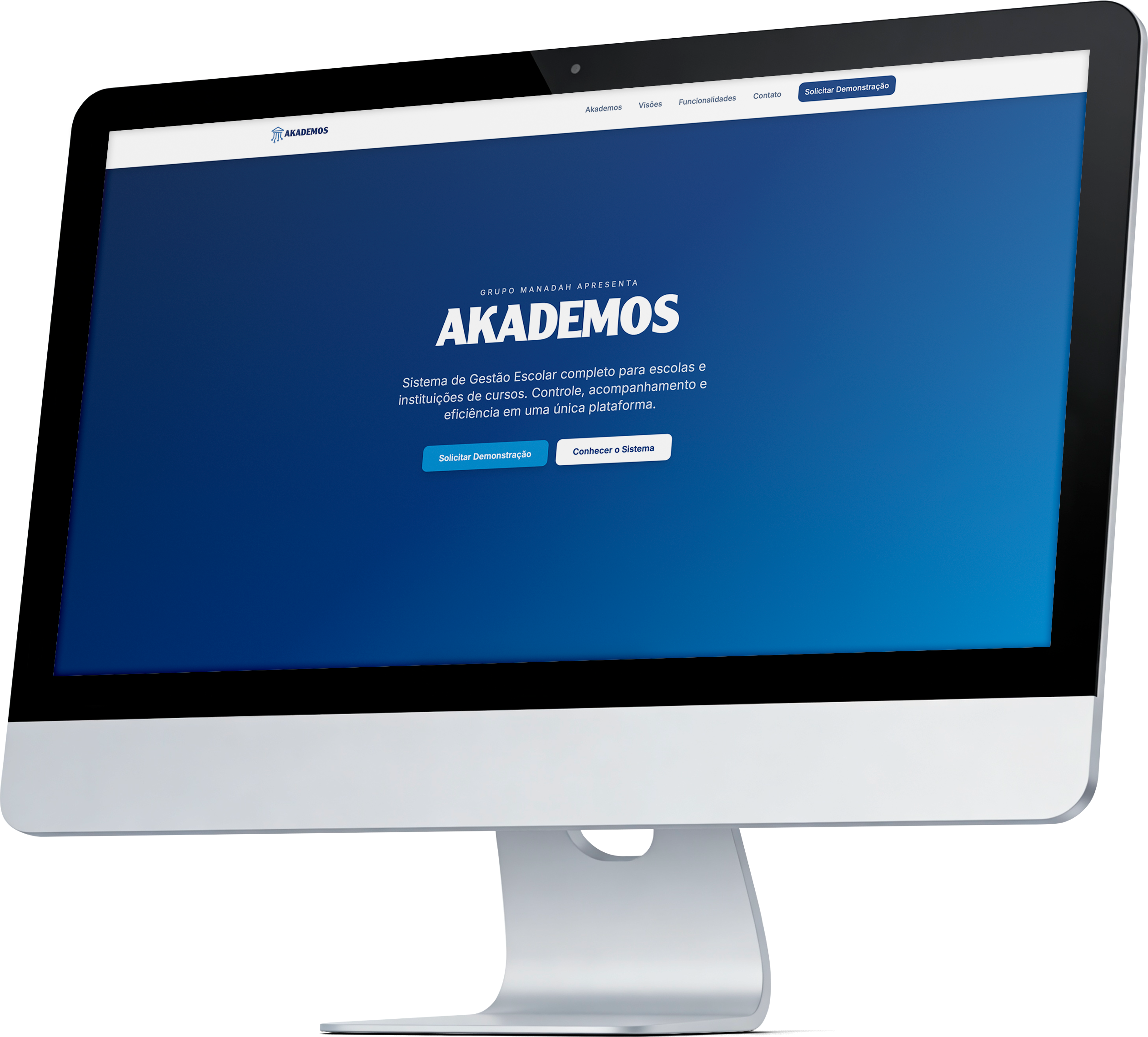 Landing Pages exibidas em notebook, tablet e smartphone